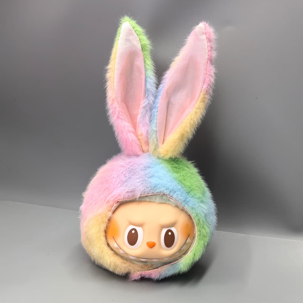 【10cm/15cm】ぬいぐるみ服 ふわもこうさぎフード
