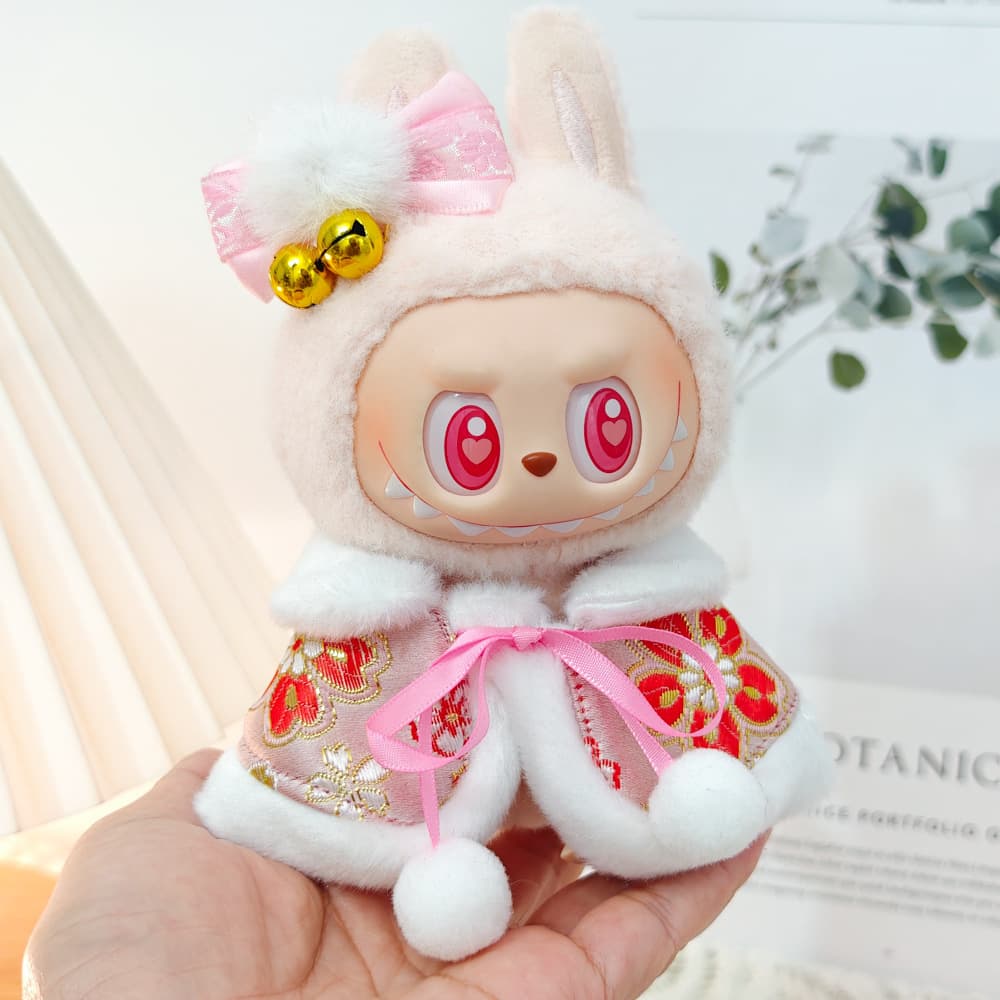 【15cm】ぬいぐるみ服 着物風お祝いケープ