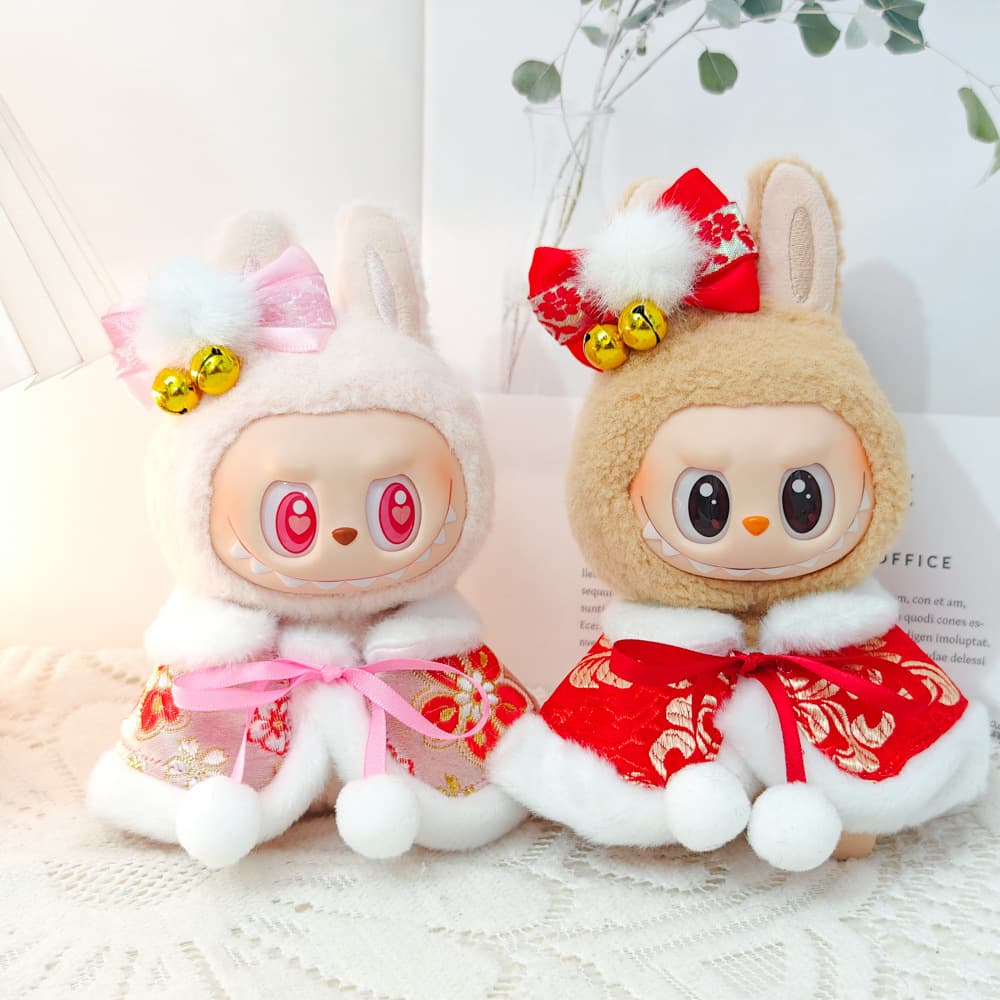 【15cm】ぬいぐるみ服 着物風お祝いケープ