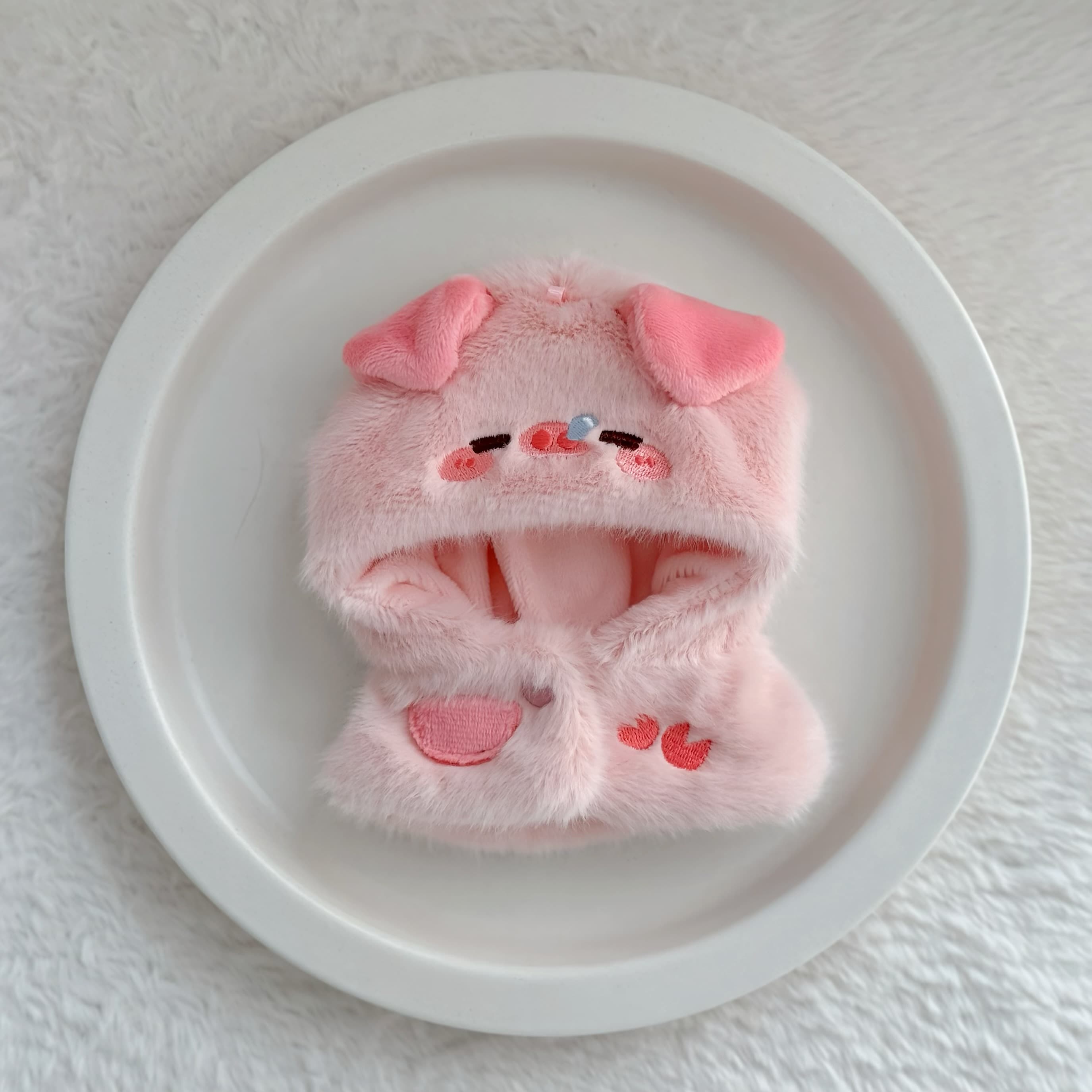 【10cm】 ぬいぐるみ服 もこもこ動物なりきりずきん