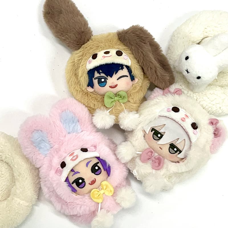 【10cm/20cm】ぬいぐるみ服 もこふわ動物ポンチョ