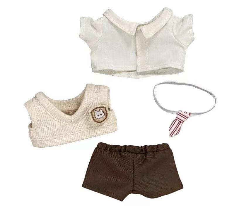 【10cm】ぬいぐるみ服 春の学生ベスト制服セット