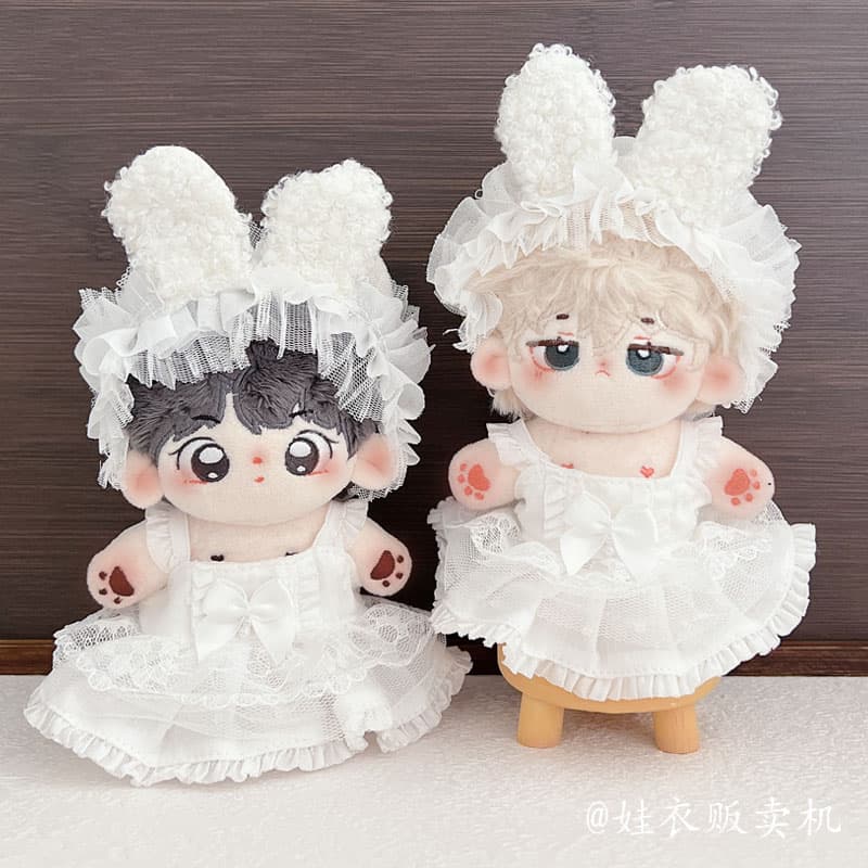 【10cm/20cm】ぬいぐるみ服 うさみみレースドレス