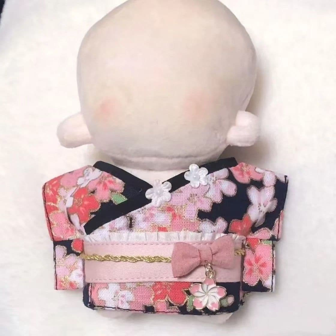 【10cm】ぬいぐるみ服 花柄浴衣・着物セット