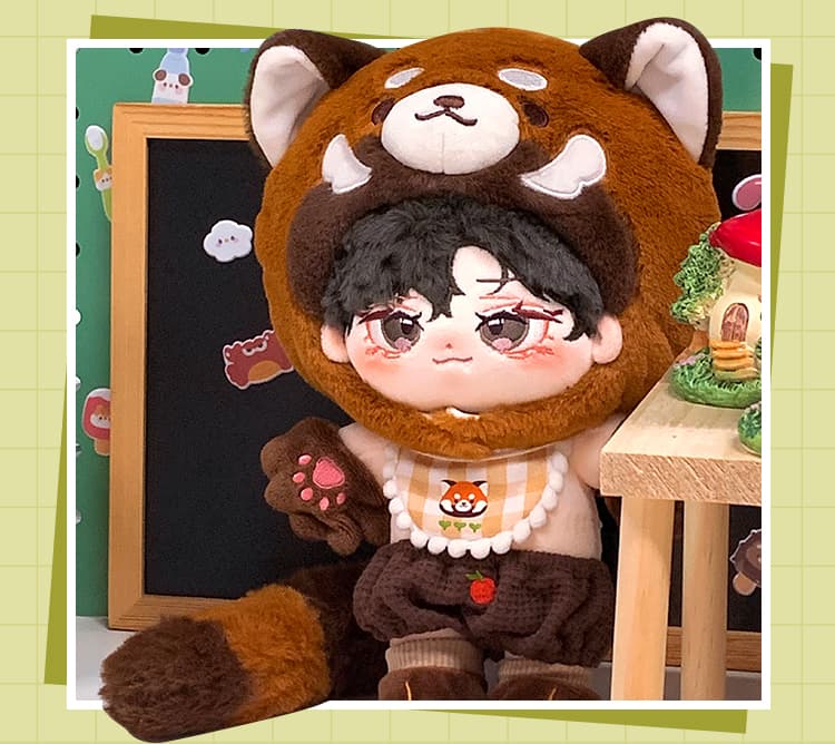 【15cm/20cm】ぬいぐるみ服 まんまるレッサーパンダ服