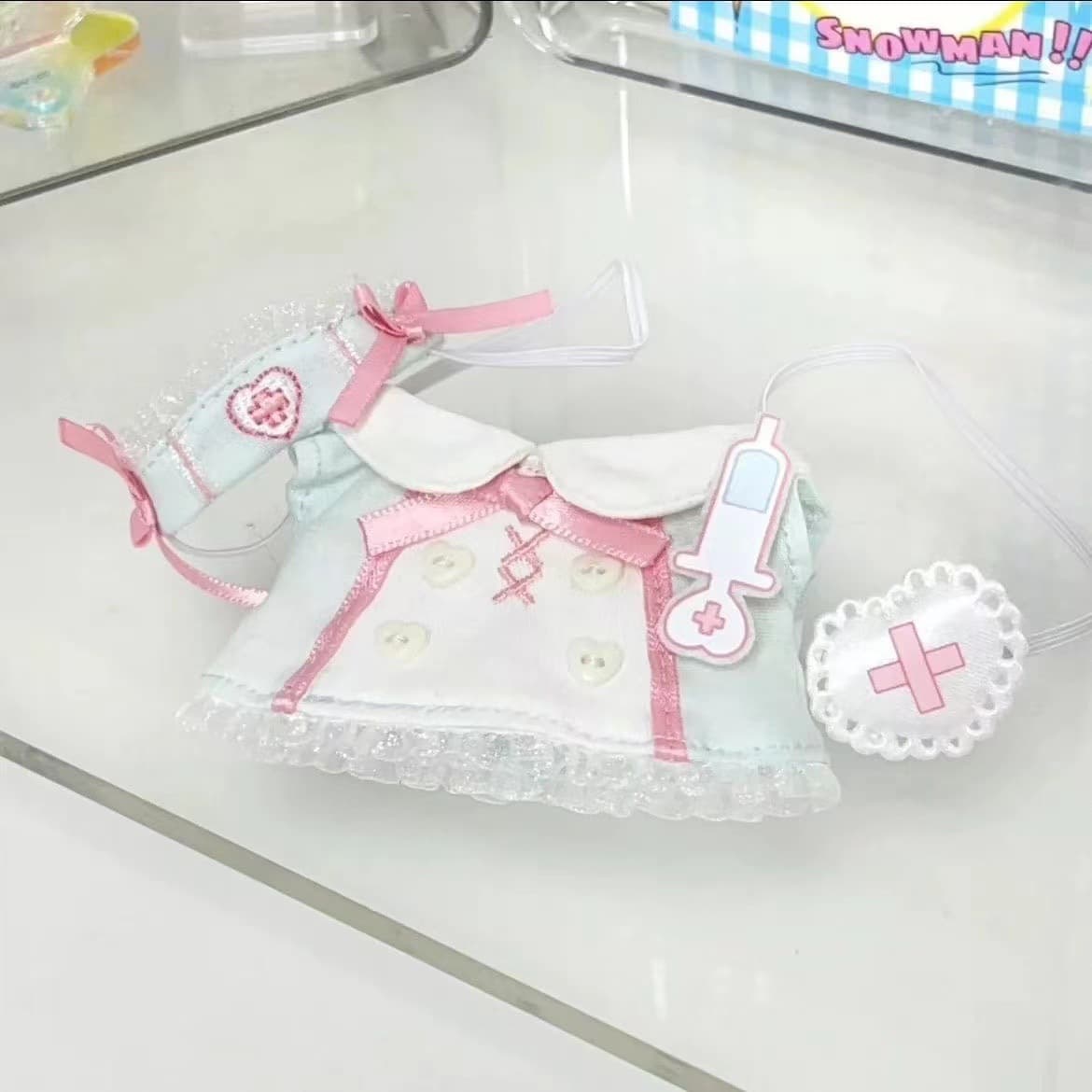 【10cm】ぬいぐるみ服 パステルナースセット
