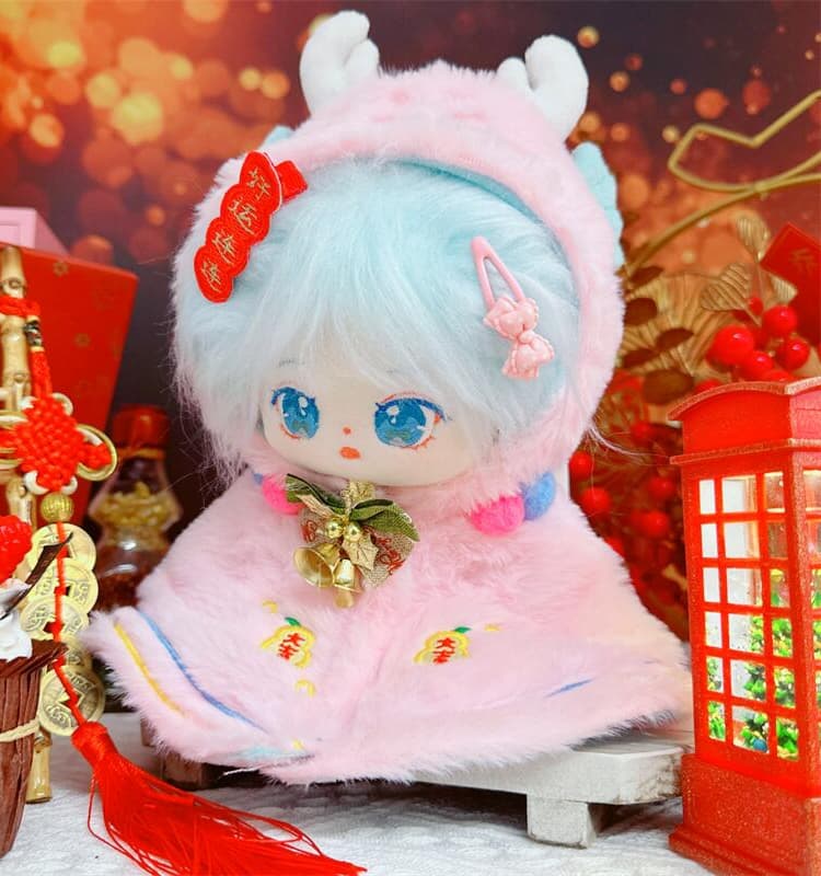【20cm】ぬいぐるみ服 春節シカポンチョ