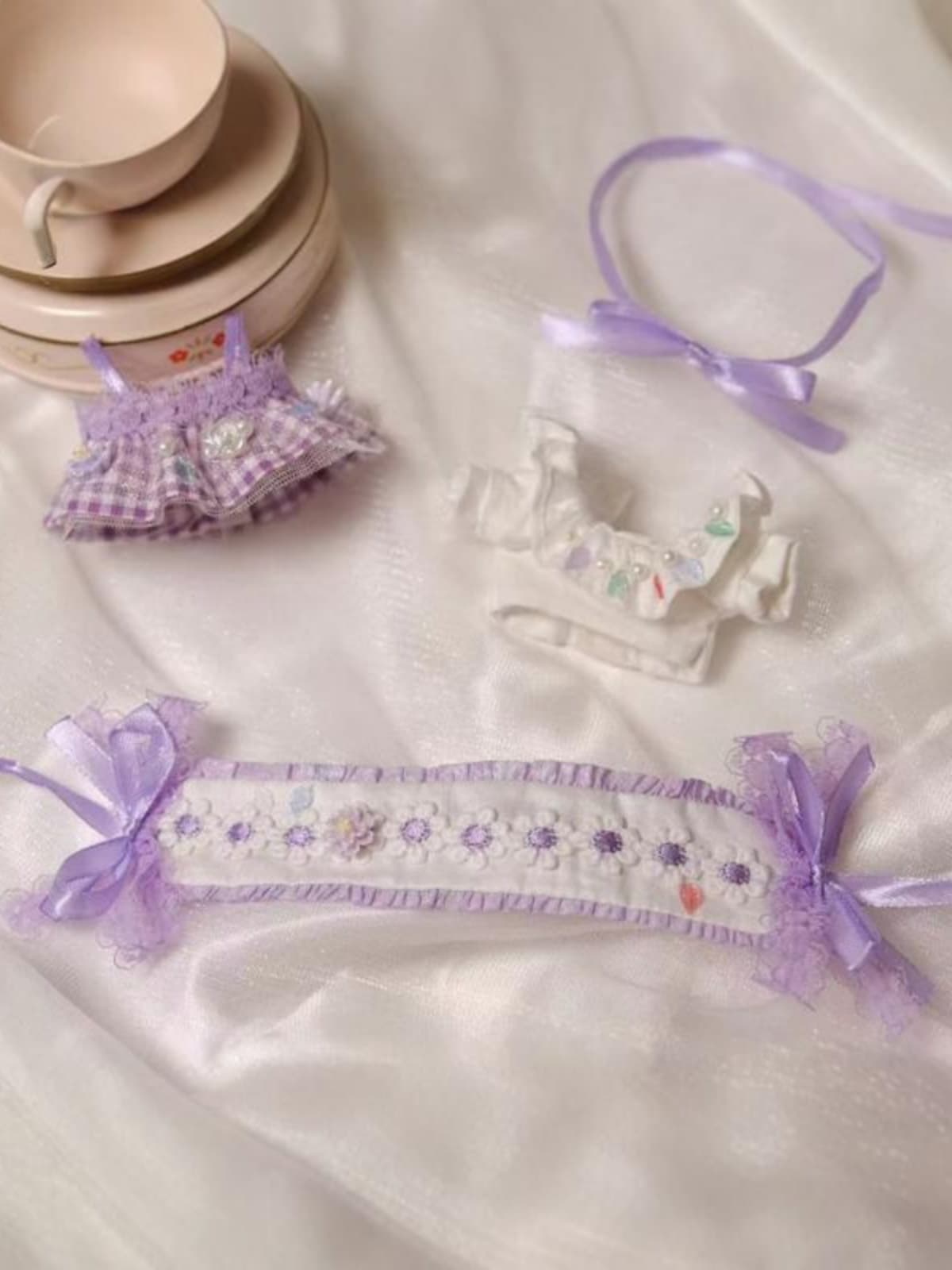 【10cm】ぬいぐるみ服 フラワーヘッド付きドレス