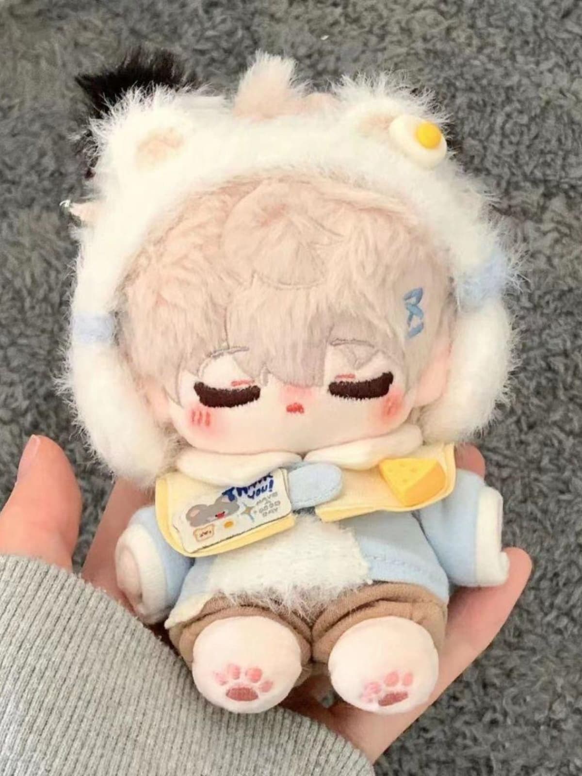【10cm・20cm】ぬいぐるみ服 くま耳当て付コート