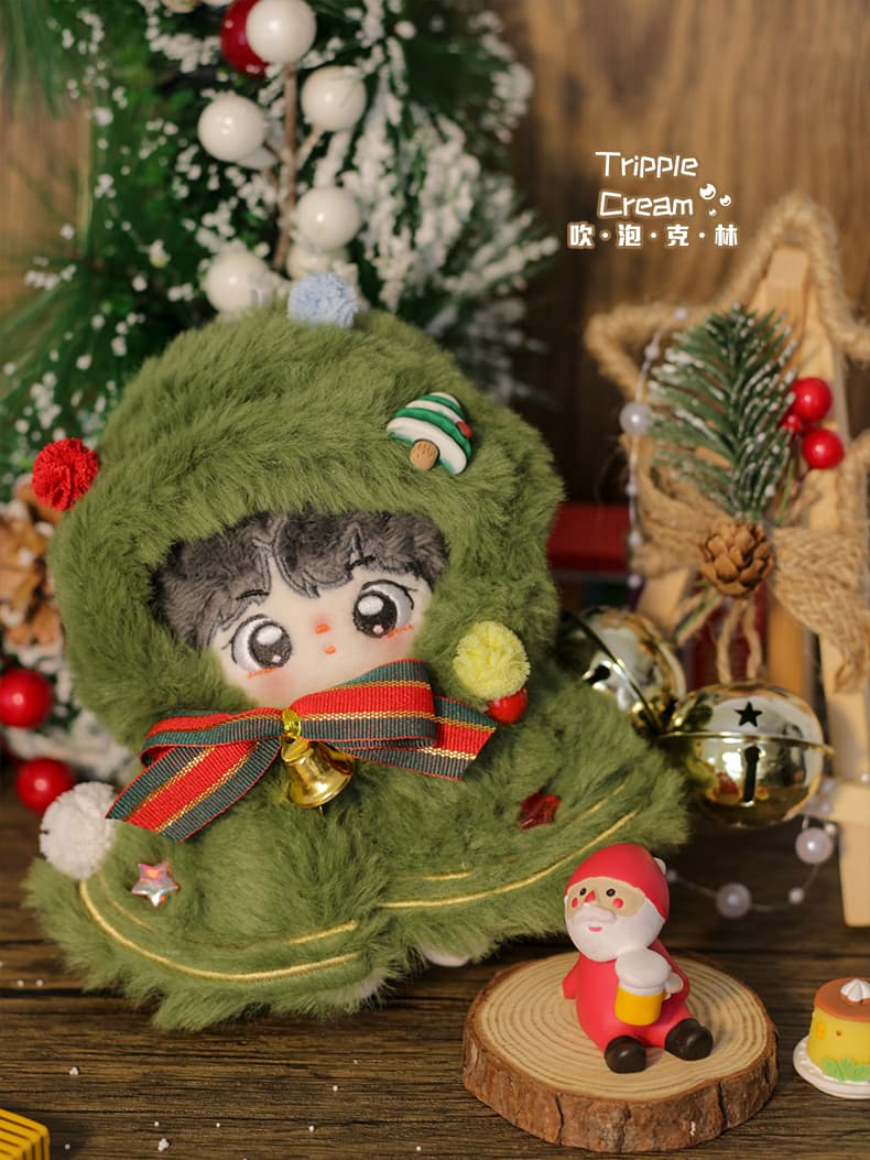 【10cm】 冬の贈り物 クリスマスぬいぐるみ服