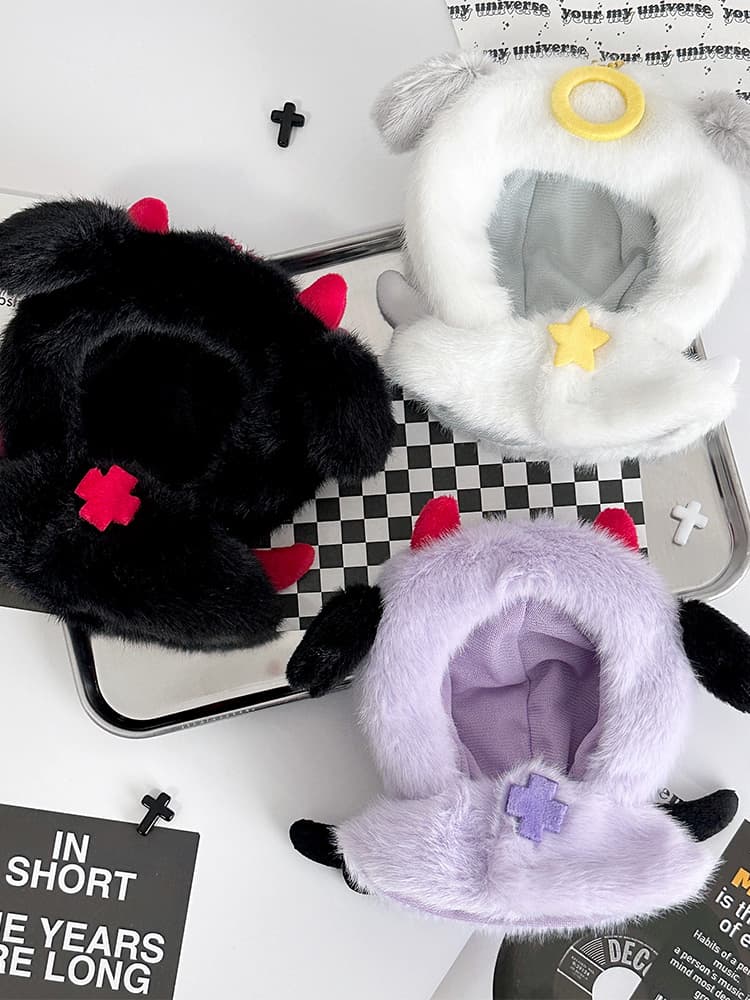 【10cm】ぬいぐるみ服 エンジェル&デビルポンチョ